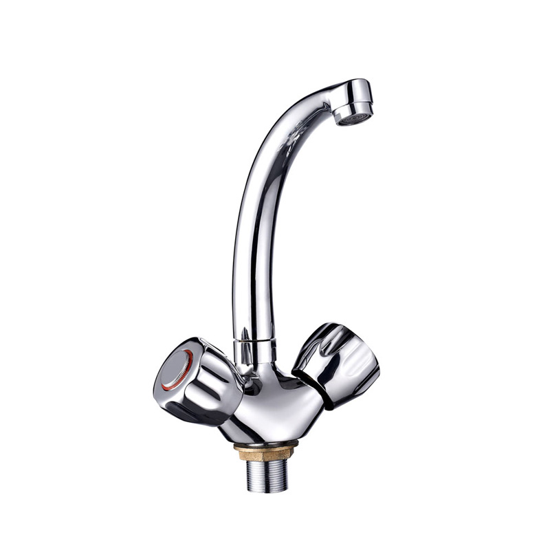 zinc faucet double handles hot/cold water deck-mounted kitchen mixer, sink mixer UN-30171