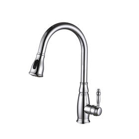 Single Handle Pull Down Sprayer Kitchen Faucet Chrome Plate with Cupc NSF Lead Free Certificate F80032