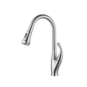 Single Handle Pull Down Sprayer Kitchen Faucet Chrome Plate with Cover No Lead Cupc  NSF Certificate F80075