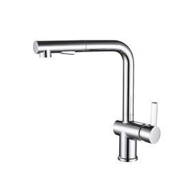Single Handle Pull Out  Sprayer Kitchen Faucet Chrome PlateF80080