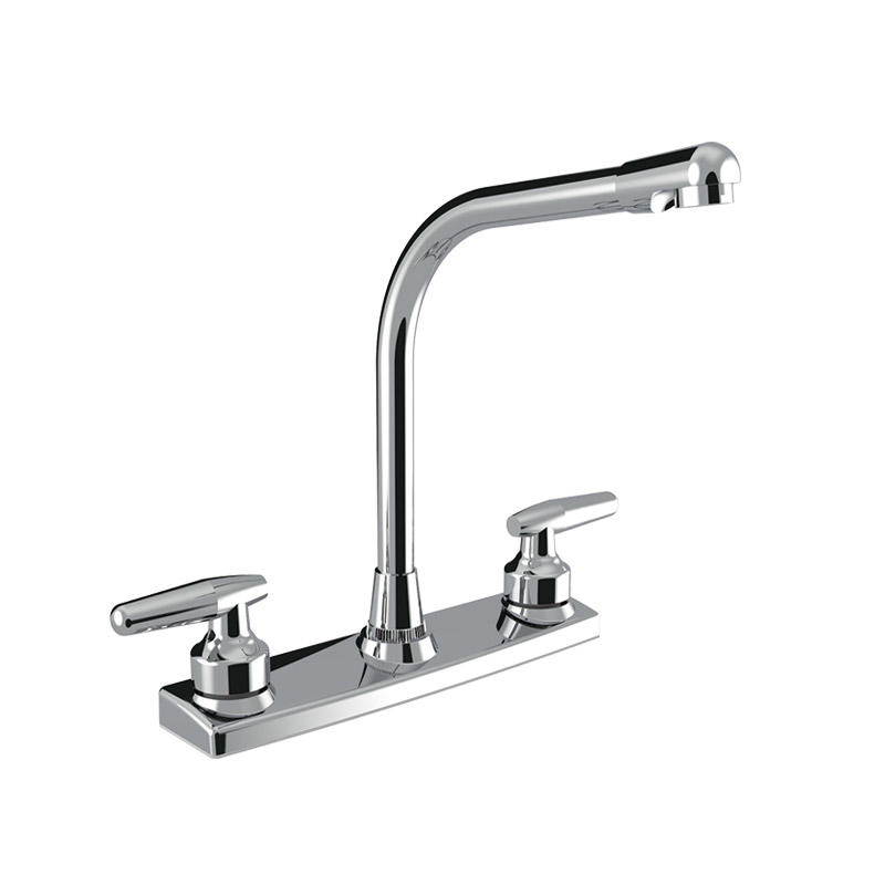 brushed nickle kitchen mixer sink faucet upc kitchen faucet two handle kitchen faucet B21-f8506c