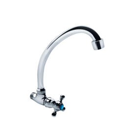 Zinc Wall-Mount Chromed Cold Water Basin Faucet F1301