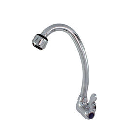 Zinc Wall-Mount Chromed Cold Water Basin Faucet F1307