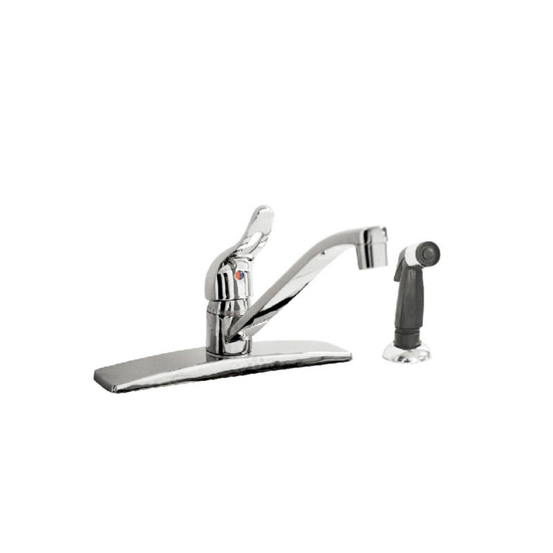 Single Handle Deck-Mounted Kitchen Faucet with Lateral Sprayer Chorme Plate Cupc NSF Lead Free F81011S