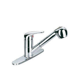 Single Handle Deck-Mount Pull Out Kitchen Faucet  Chorme Plate Cupc NSF Lead Free F8105