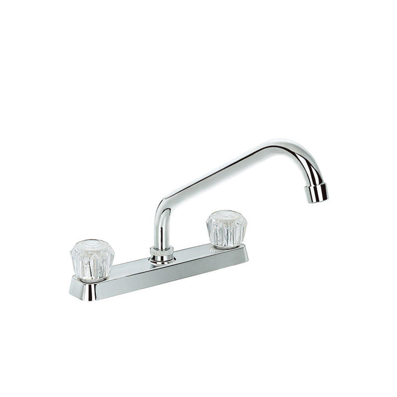 8'ABS KITCHEN FAUCET W/SWAN NECKD Designer Wash Brass Mixer Gold Tap Bathroom Kitchen Basin Faucet Sale Hot Ceramic Style  F8204