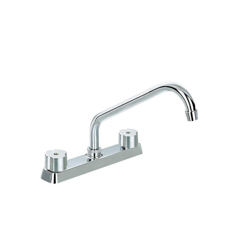 WELFA popular SS 304 stainless steel Professional customized Factory price dual handle kitchen faucet tap  F8205B