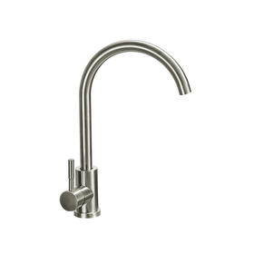 Stainless Steel Single Handle Kitchen Faucet  Brush Nickel F8639