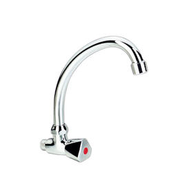 1/2' Wall-Mount Chromed Cold Water Kitchen Faucet  F9429