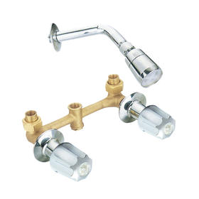 EAST-PLUMBING Two Handle Wall Mounted Bathroom Fittings Shower Mixer Bath Shower Faucet With Shower Head And  F8226A