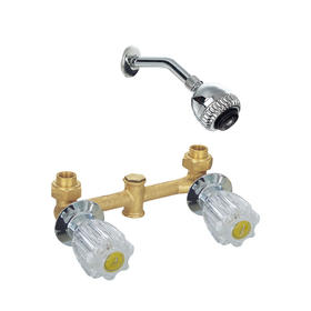Brass Dual handle Shower Faucet with Shower Head wall mounted shower faucet  F8235A