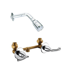 Stainless steel tap chrome dual handle wall mount shower faucet  F8239