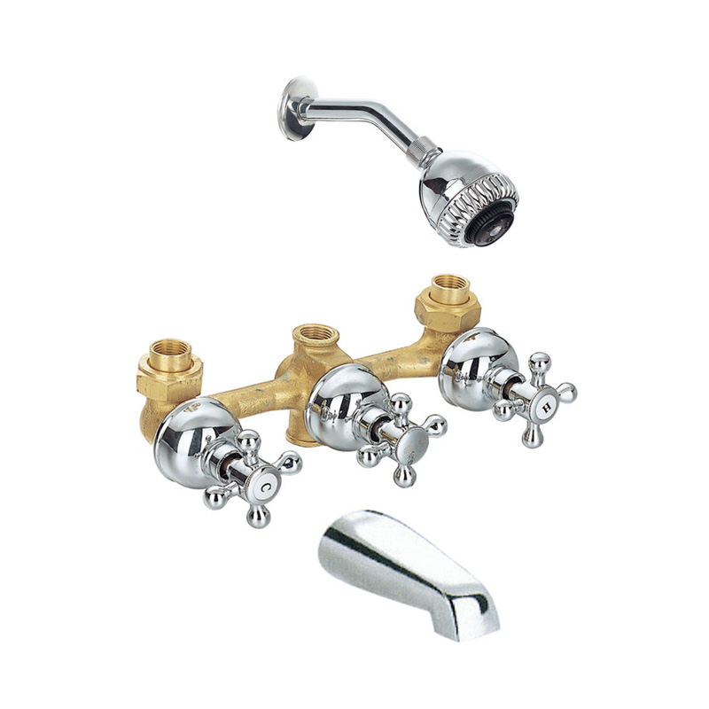 Cheap Bathroom Butb Tap Rainfall In-Wall Zinc Bath And Shower Faucet F83004