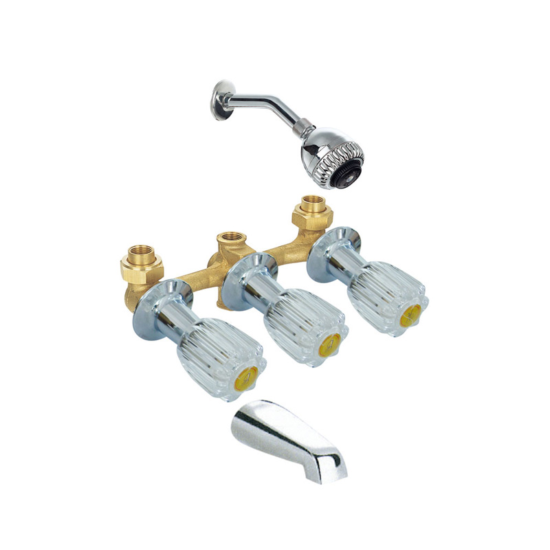 Good Quality cUPC certified economic bathroom round single function pressure balance concealed shower faucet set set  F83010
