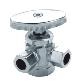   1/2 in. FIP Inlet x 3/8 in. Comp Outletx 3/8 in. Comp Outlet Multi Turn Angle Valve A411