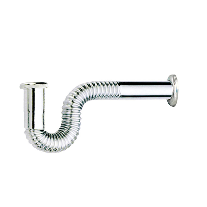 1 1/4' Brass Ripple Kitchen Bathroom Waste P trap B31474-B31472
