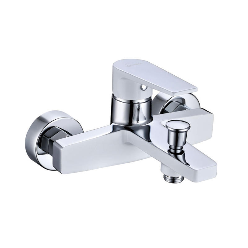 zinc faucet double handles hot/cold water wall-mounted bathtub mixer  F90406