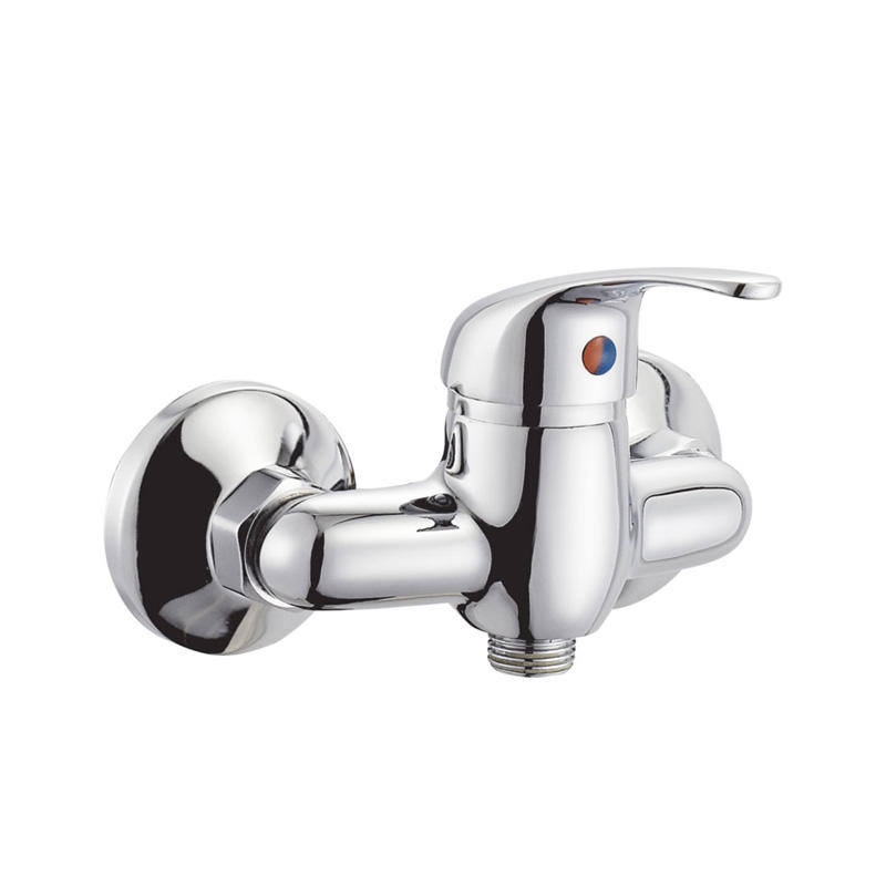 zinc faucet single lever hot/cold water wall-mounted shower mixer UN-10384-11