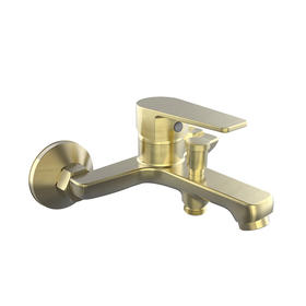 zinc faucet double handles hot/cold water wall-mounted bathtub mixer UN-10523YB