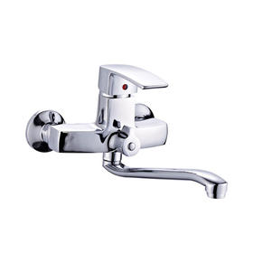 zinc faucet single lever hot/cold water wall-mounted kitchen mixer, sink mixer UN-20046