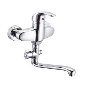 zinc faucet single lever hot/cold water wall-mounted kitchen mixer, sink mixer UN-20056
