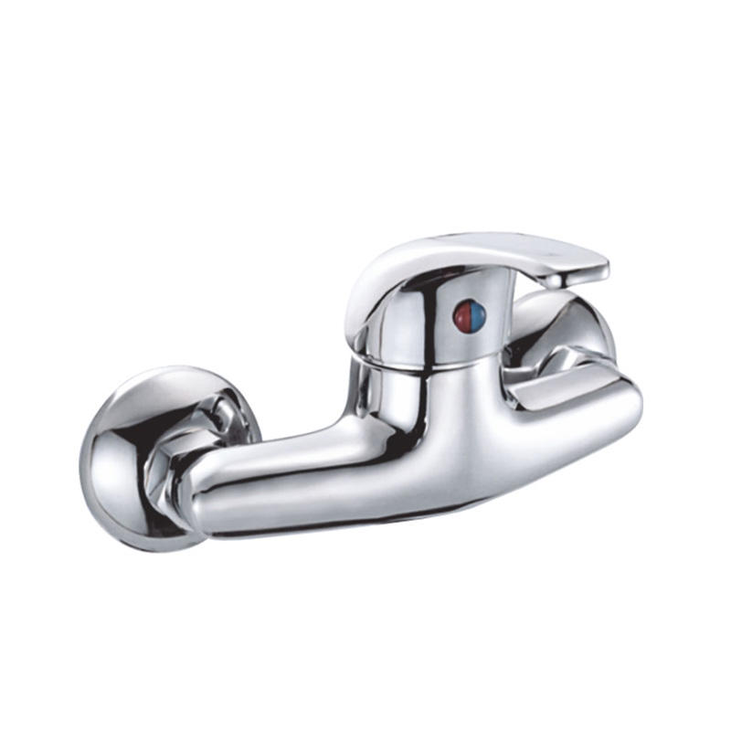 zinc faucet single lever hot/cold water wall-mounted shower mixer UN-20514