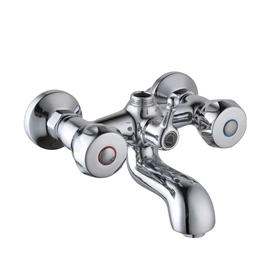 zinc faucet double handles hot/cold water wall-mounted bathtub mixer 421-031A