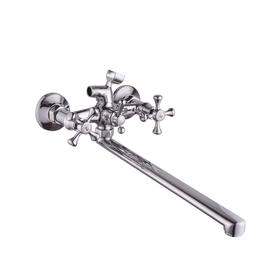 zinc faucet double handles hot/cold water wall-mounted bathtub mixer NC-901-08
