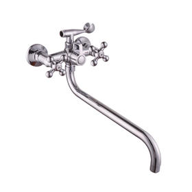 zinc faucet double handles hot/cold water wall-mounted bathtub mixer NC-903-08