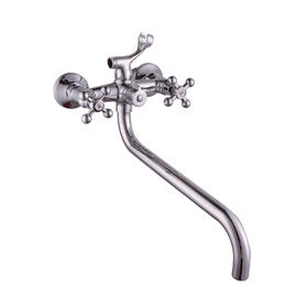 zinc faucet double handles hot/cold water wall-mounted bathtub mixer NC-903-08M