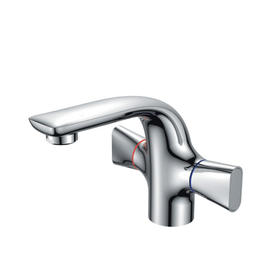 zinc faucet double handles hot/cold water deck-mounted kitchen mixer, sink mixer UN-10404