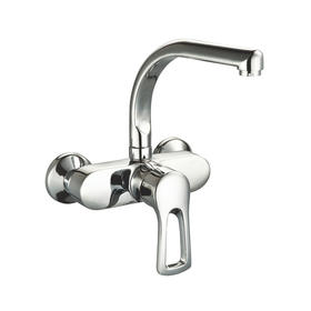 zinc faucet single lever hot/cold water wall-mounted kitchen mixer, sink mixer UN-20025A