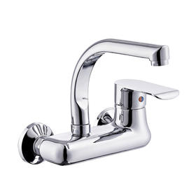 zinc faucet single lever hot/cold water wall-mounted kitchen mixer, sink mixer UN-20335C