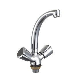 zinc faucet double handles hot/cold water deck-mounted kitchen mixer, sink mixer UN-30011