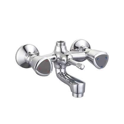 Two handle  hot/cold water wall-mounted bathroom shower mixer UN 30013