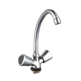 zinc faucet double handles hot/cold water deck-mounted kitchen mixer, sink mixer UN-30017