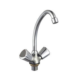zinc faucet double handles hot/cold water deck-mounted kitchen mixer, sink mixer UN-30017A
