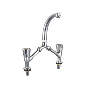 zinc faucet double handles hot/cold water deck-mounted kitchen mixer, sink mixer UN-30017C