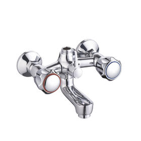 zinc faucet double handles hot/cold water wall-mounted bathtub mixer UN-30043A