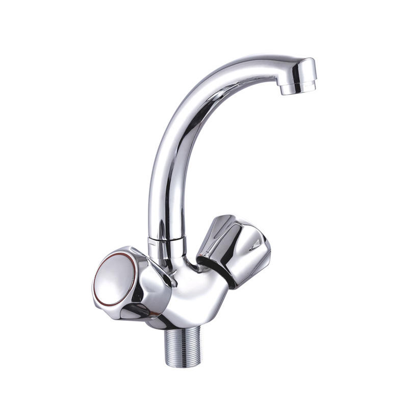 zinc faucet double handles hot/cold water deck-mounted kitchen mixer, sink mixer UN-30047