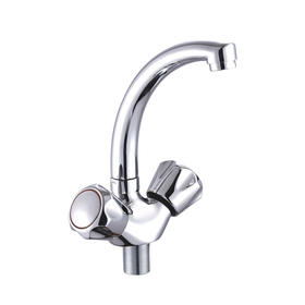 zinc faucet double handles hot/cold water deck-mounted kitchen mixer, sink mixer UN-30047