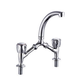 zinc faucet double handles hot/cold water deck-mounted kitchen mixer, sink mixer UN-30047A