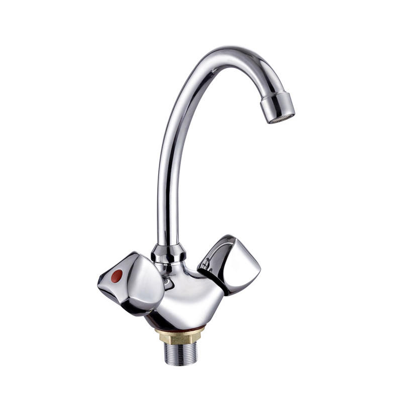 zinc faucet double handles hot/cold water deck-mounted kitchen mixer, sink mixer UN-30051