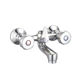 Double handles hot/cold water wall-mounted bathtub mixer UN-30063
