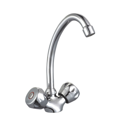 zinc faucet double handles hot/cold water deck-mounted kitchen mixer, sink mixer UN-30067