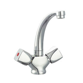 zinc faucet double handles hot/cold water deck-mounted kitchen mixer, sink mixer UN-30081