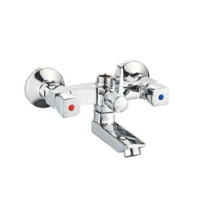 zinc faucet double handles hot/cold water wall-mounted bathtub mixer UN-30083A