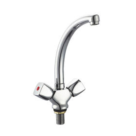 zinc faucet double handles hot/cold water deck-mounted kitchen mixer, sink mixer UN-30087