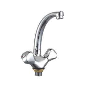 zinc faucet double handles hot/cold water deck-mounted kitchen mixer, sink mixer UN-30111