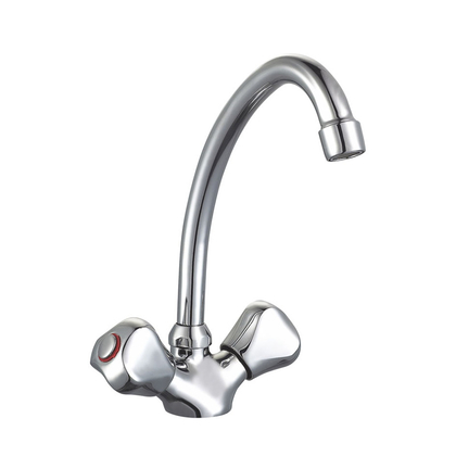 zinc faucet double handles hot/cold water deck-mounted kitchen mixer, sink mixer UN-30117